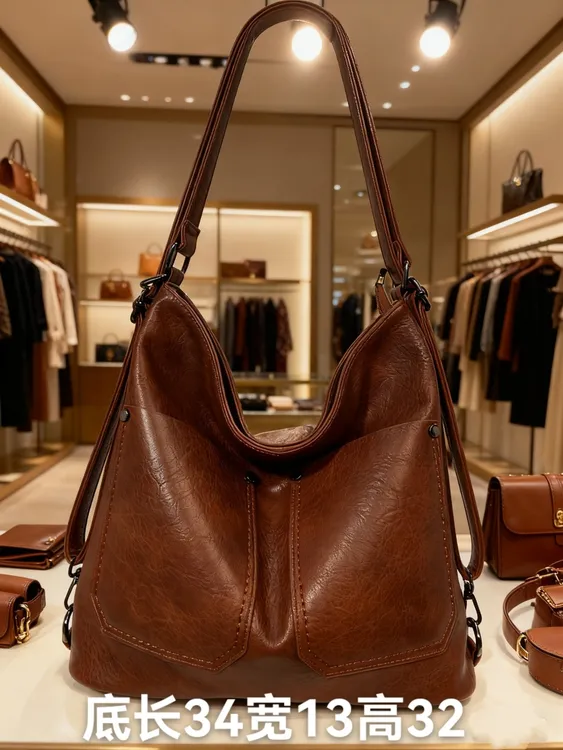 【正品保罗FG015】新款复古手工头层牛皮单肩斜挎包多功能女士包