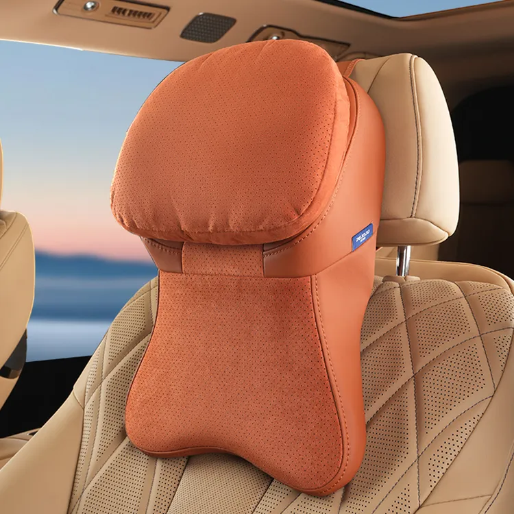 新款二代迈巴赫头枕汽车头枕麂皮绒护颈亲肤座椅专用记忆棉靠枕