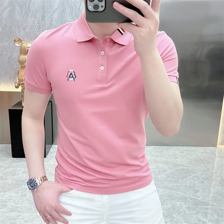 度尚-夏季新款男士轻奢高品质薄款时尚潮流休闲翻领POLO衫短袖