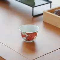 【YR】斗彩     （鱼藻纹）   圆融杯 110cc