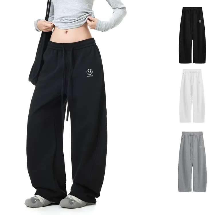 加绒现货【双十一好物】MBD小恶魔宽松慵懒卫裤直筒阔腿加绒弯刀裤