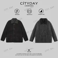 CityDay【楠哥】仿麂皮绒的顶点 双面穿复古老钱外套男 25106