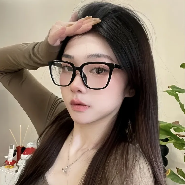 时尚TR复古近视眼镜可配近视度数文艺高颜值显白防蓝光平光眼镜架