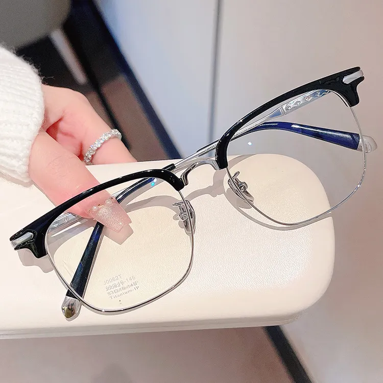 27-眼镜近视男款度数可配镜片专业防蓝光散光平光镜框架超轻纯钛