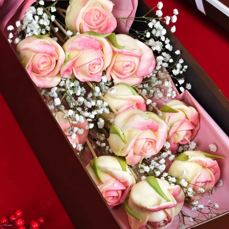 胶东花饽饽山东特产，母亲节礼物，玫瑰花盒11朵