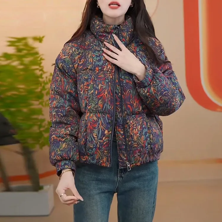 设计感长袖棉服女2025新款小众洋气时尚百搭显瘦潮流衣服