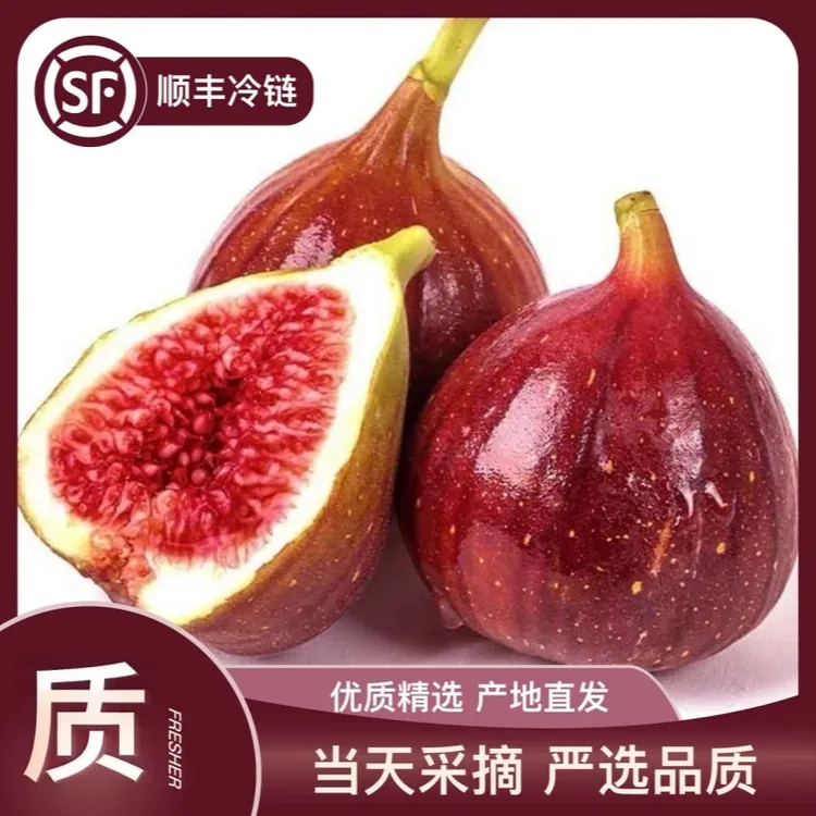 顺丰现摘云南新鲜红皮无花果大果波姬红一整箱非青皮无花果格莱斯