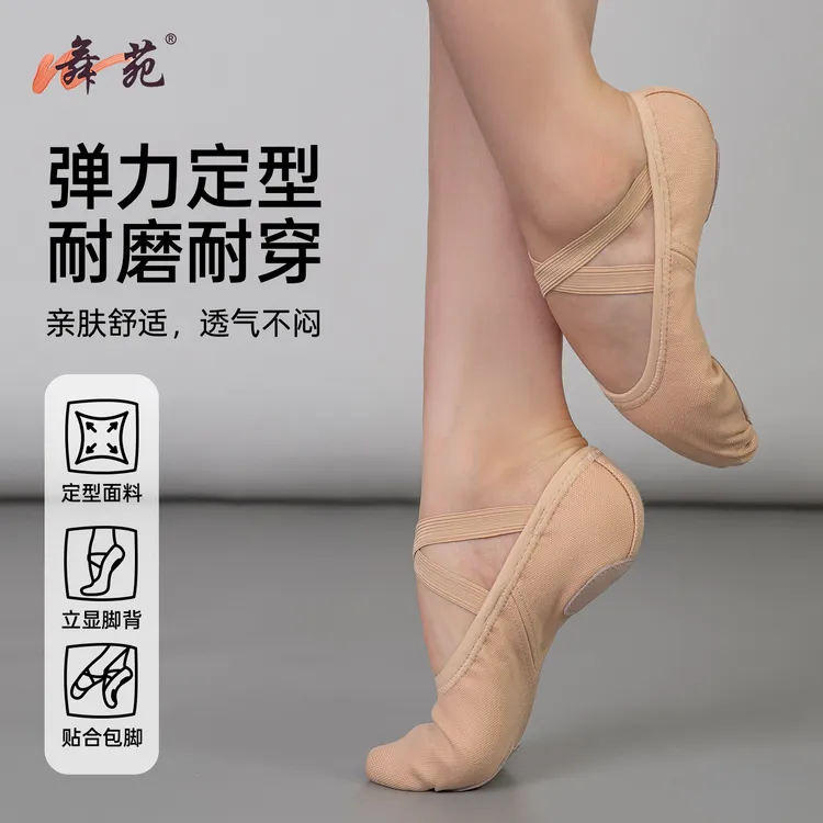 舞苑王军093弹力舞蹈鞋女软底毯子功耐磨透气专业芭蕾成人猫爪鞋