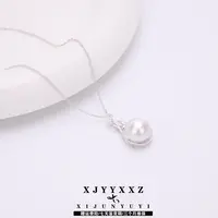 希君羽翼【希希】泪光龙珠吊坠 S925银 大点位淡水珍珠Z627时尚