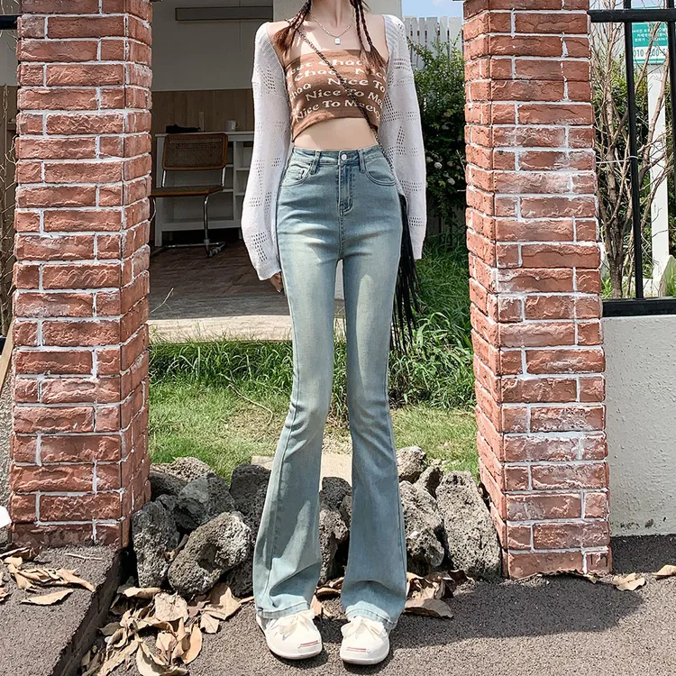 新店福利弹力显瘦高腰喇叭裤春秋外穿牛仔裤女2025年新款复古百搭