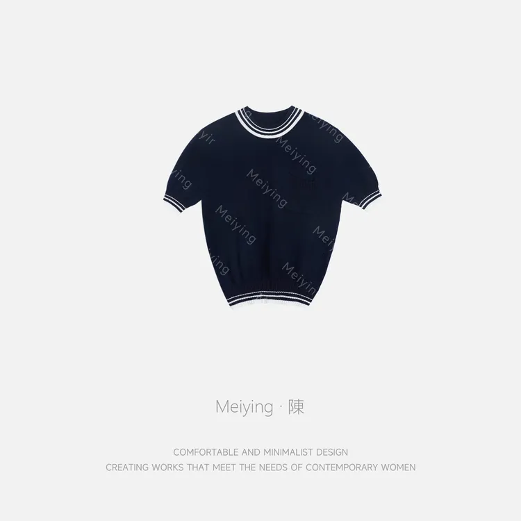 Meiying-“典雅韵”绵羊毛老钱经典时尚不过时条纹毛衫YA5QM016