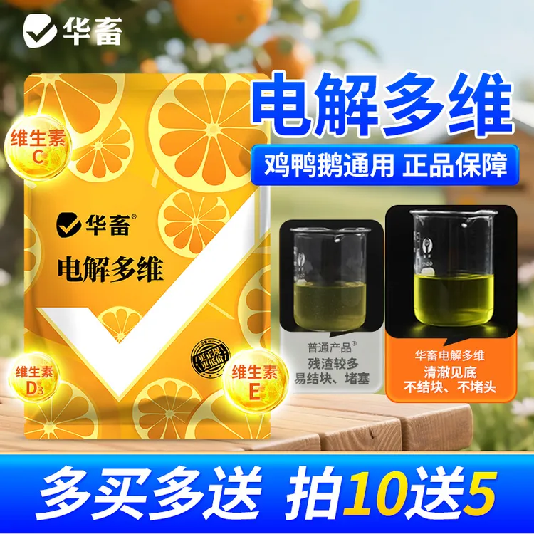 电解多维兽用维生素电解质鸡鸭鹅禽猪牛羊水产养殖用饲料添加剂S商品图