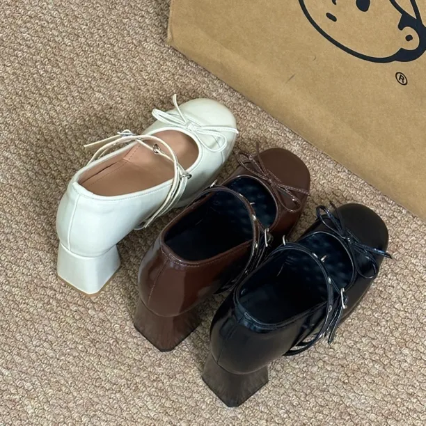 晚睡兰•内增高11cm防水台玛丽珍鞋芭蕾鞋秋冬浅口温柔单鞋女