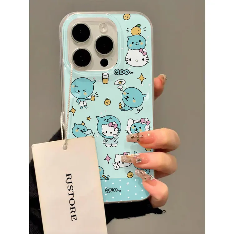 奥菲顿趣味酷儿凯蒂适用iPhone1615大孔手机壳华为vivo小米oppo套