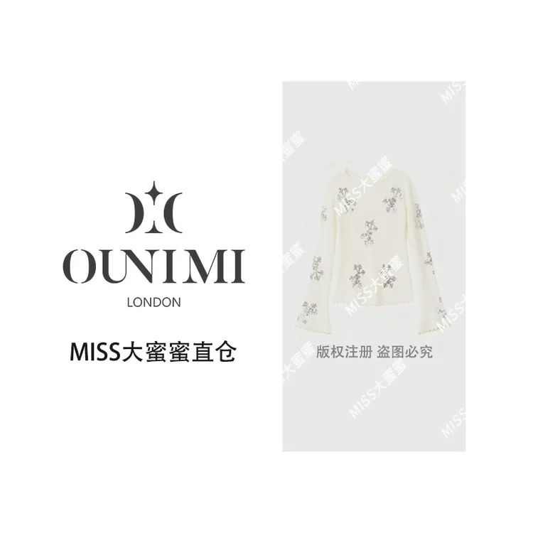 欧倪蜜 OUNIM【落叶雪花】时尚长袖上衣Y-606