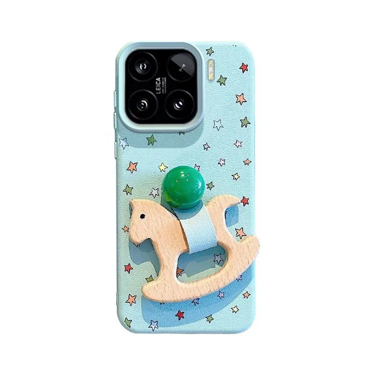 彩波点木马适用小米15手机壳防摔高级感xiaomi14pro硅胶13可爱12