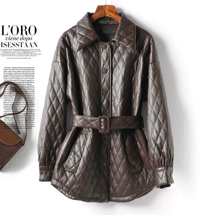 【MINI专属】海宁真皮皮衣 2025冬季新款韩版加棉绵羊皮女外套-8505