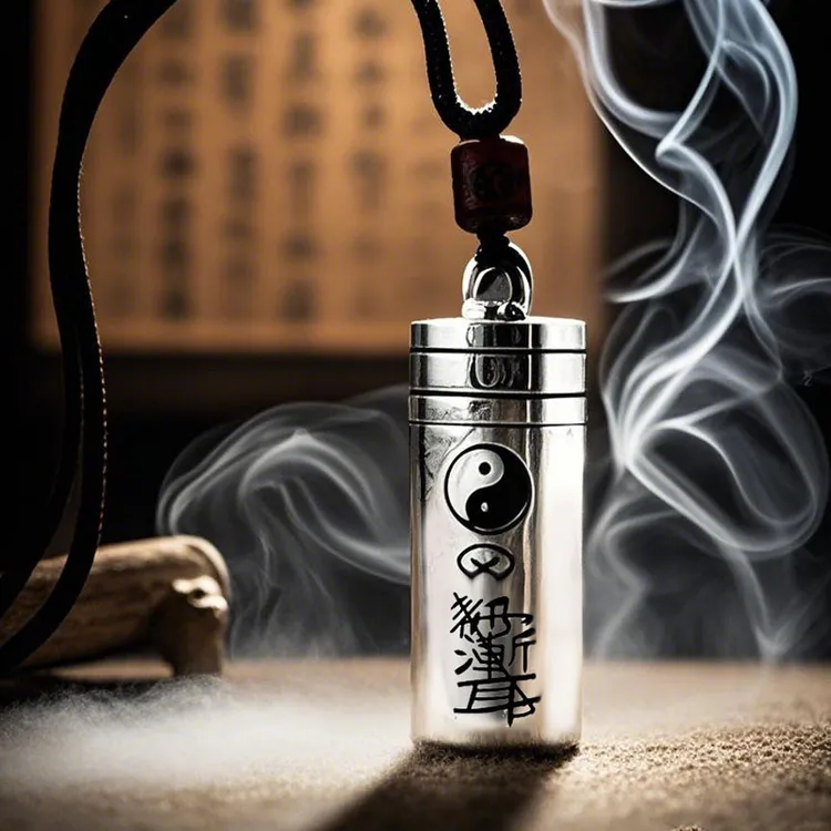 吊坠925银 男女款紫薇讳大嘎乌盒空瓶子密封防水装护身随身纪念物