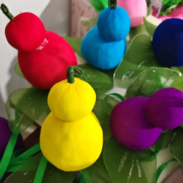 七彩葫芦葫芦娃演出头饰葫芦摆件葫芦装饰品一件七个葫芦七个颜色