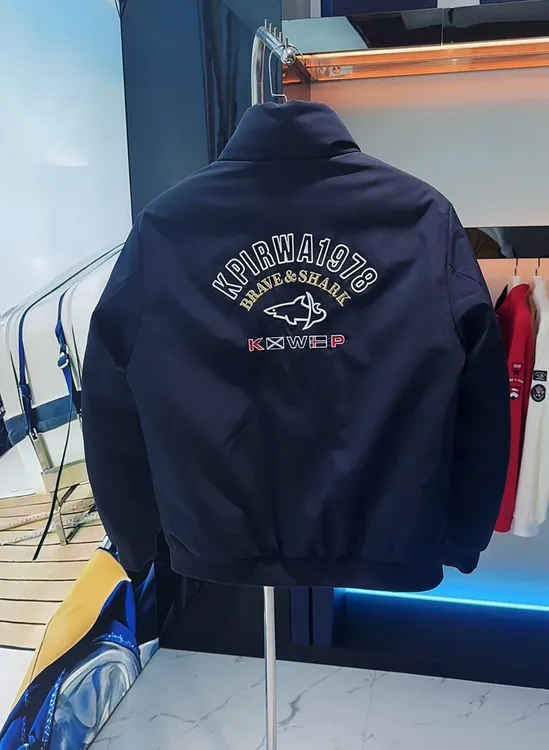 【官方正品】BRAVE&SHARK/鲨鱼羽绒服男士短款双面穿夹克鹅绒服