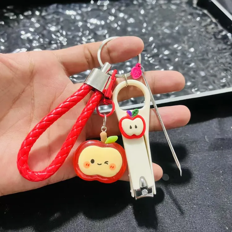 仿真苹果钥匙扣甜美可爱学生书包挂件配饰趣味搞怪挂饰品Q
