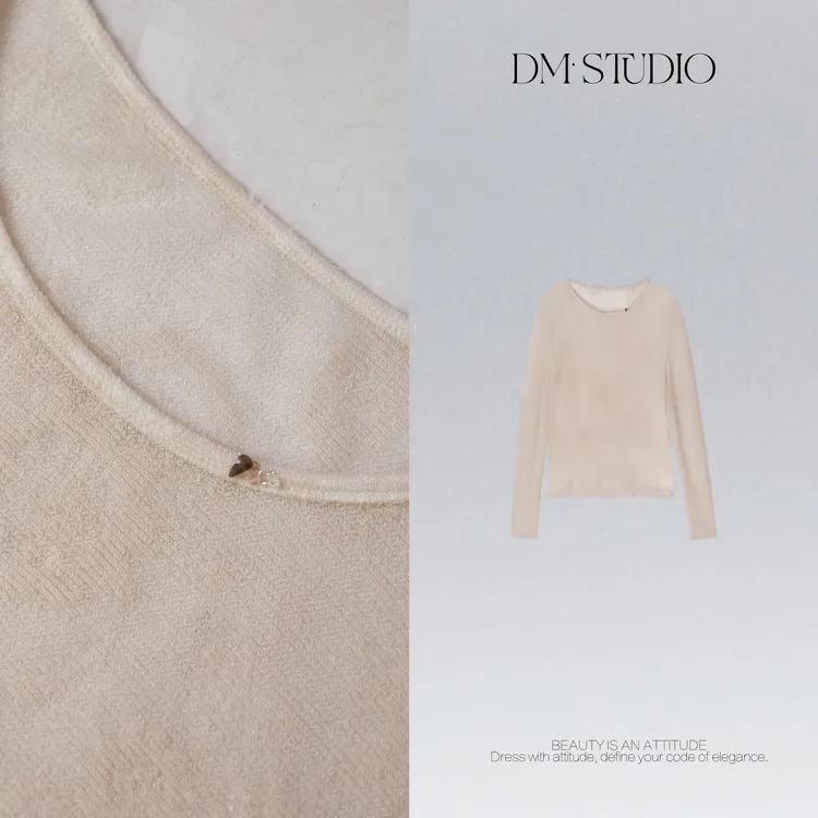 DEDM•STUDIO/气质减龄百搭休闲圆领修身羊毛衫打底2509ZZS/72276