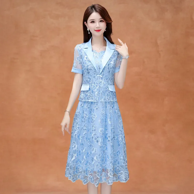 【可蓓儿】2025新款夏洋气上档次时尚妈妈装轻奢高端女装印花连衣裙