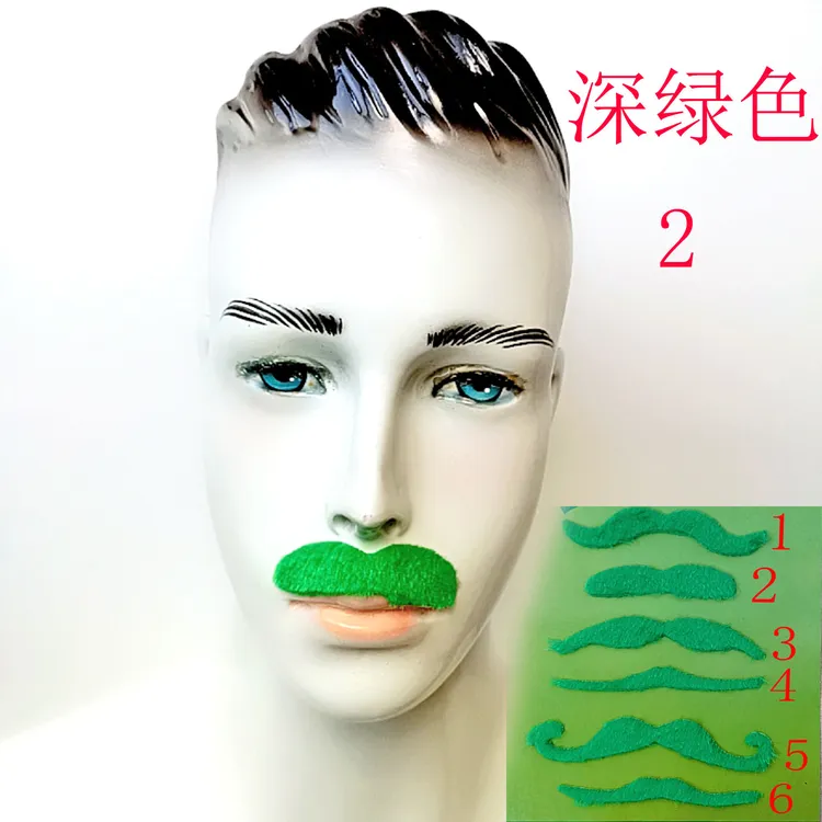 跨境热销欧美短一字胡子假胡子舞台舞会派对表演节目影视剧场道具