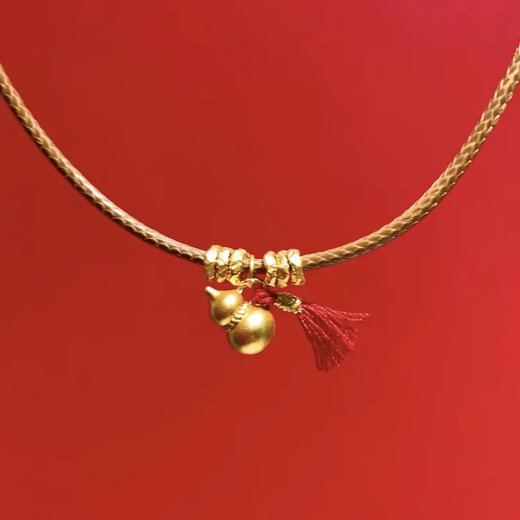 足金999黄金【盘缠葫芦】腰缠万贯福禄双收手绳/颈绳过年送礼