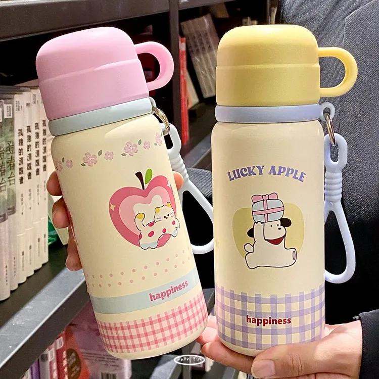 2025新款316可爱保温杯吸管不锈钢网红高颜值女生学生便携水杯
