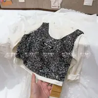 【A1】粒家5510超闪假两件上衣童装
