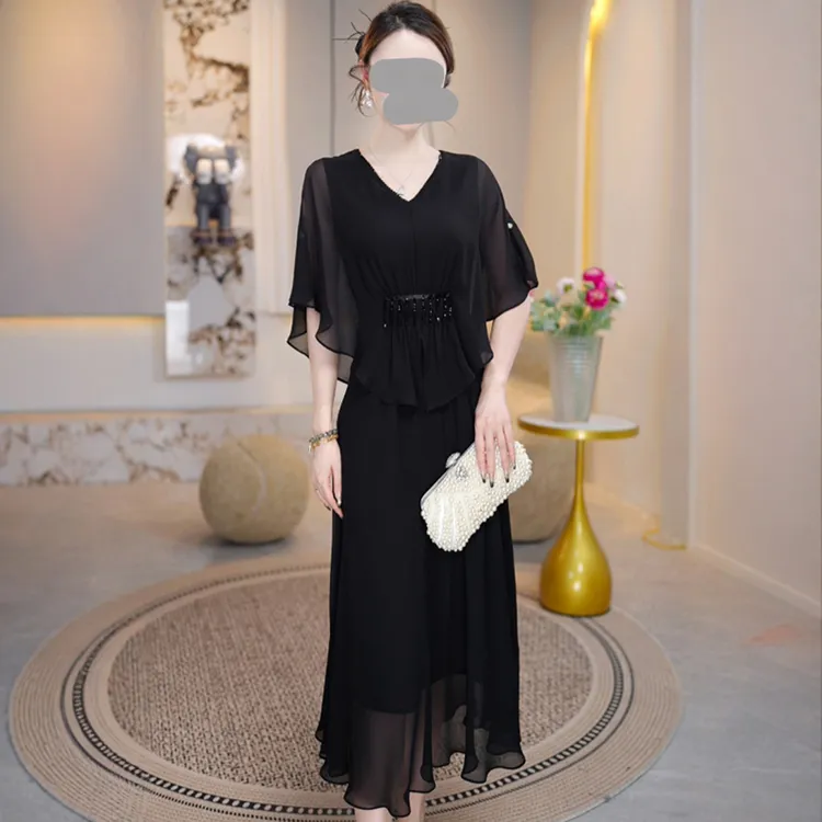 2026夏季穿搭法式名媛气质女神范高级感重要场合小香风黑色连衣裙