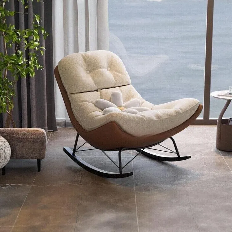 懒人沙发可躺可睡小户型单人摇摇椅成人轻奢卧室阳台家用休闲椅子