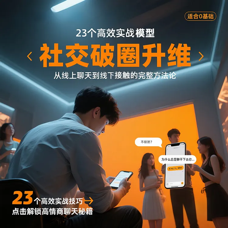 男生社交破圈升维课-从0开始聊天到线下全场景升级 130节视频课程