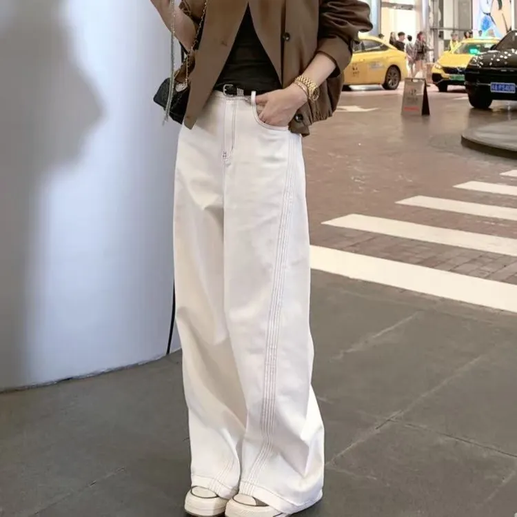 熙薇【林下清风】2025早秋新款宽松百搭时尚休闲牛仔裤H3911