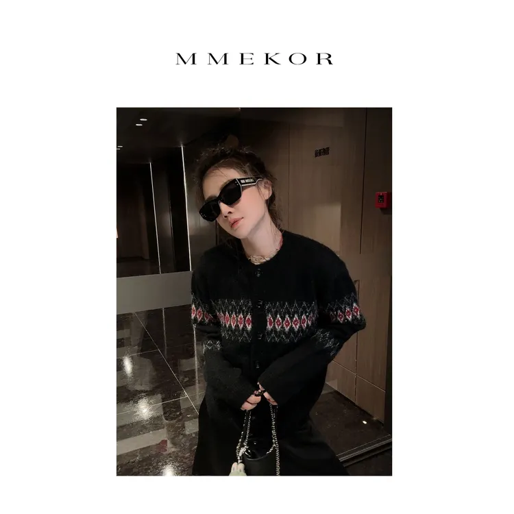 MMEKOR“北海暮云”针织衫 2025新款秋款活力常青藤上衣 30336