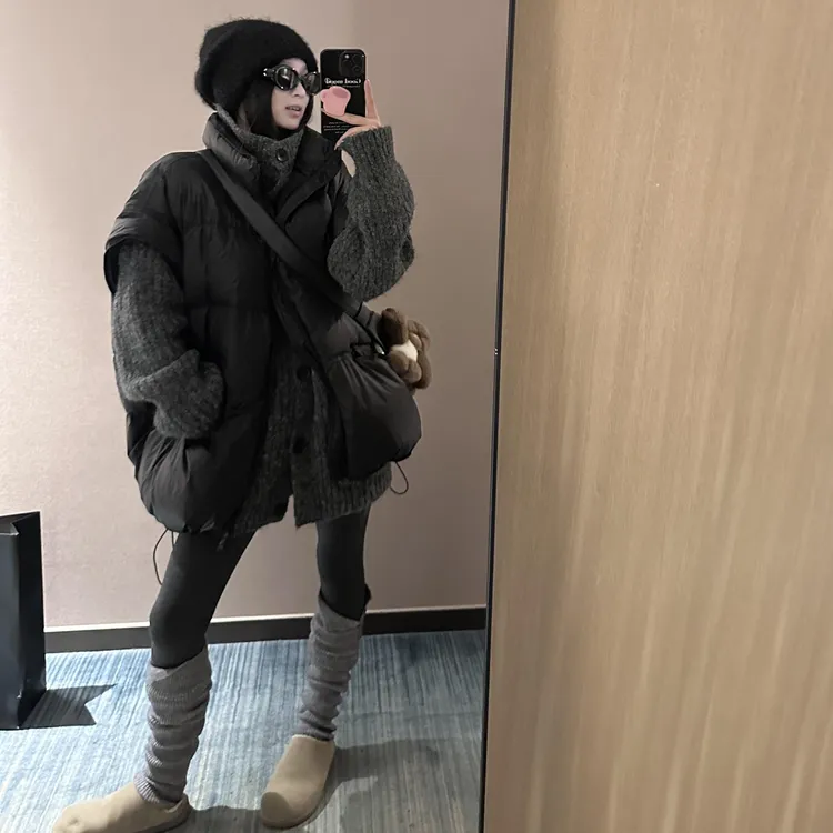 2025秋冬新款羽绒马甲女中长款保暖背心坎肩百搭宽松显瘦马夹外穿