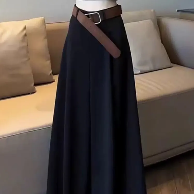 高腰显瘦半身裙女冬长裙加厚（无腰带）