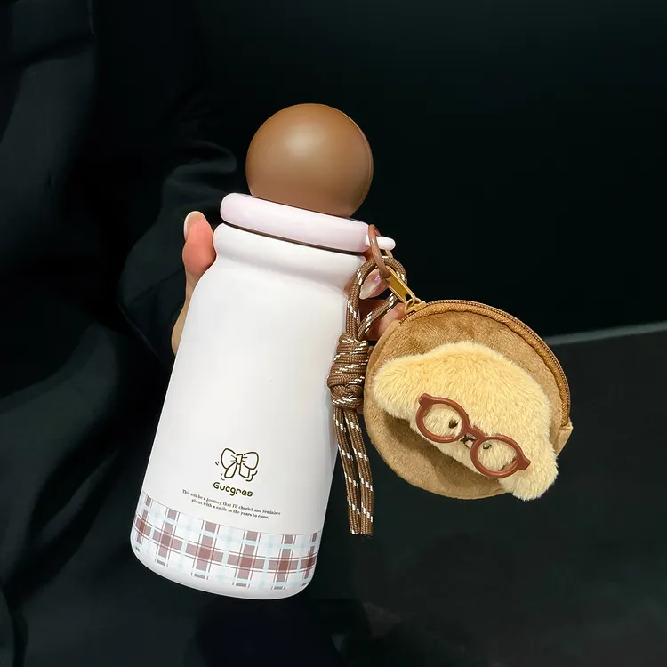 保温杯女生高颜值小巧便携牛奶瓶外带随手杯学生上学吸管水杯子