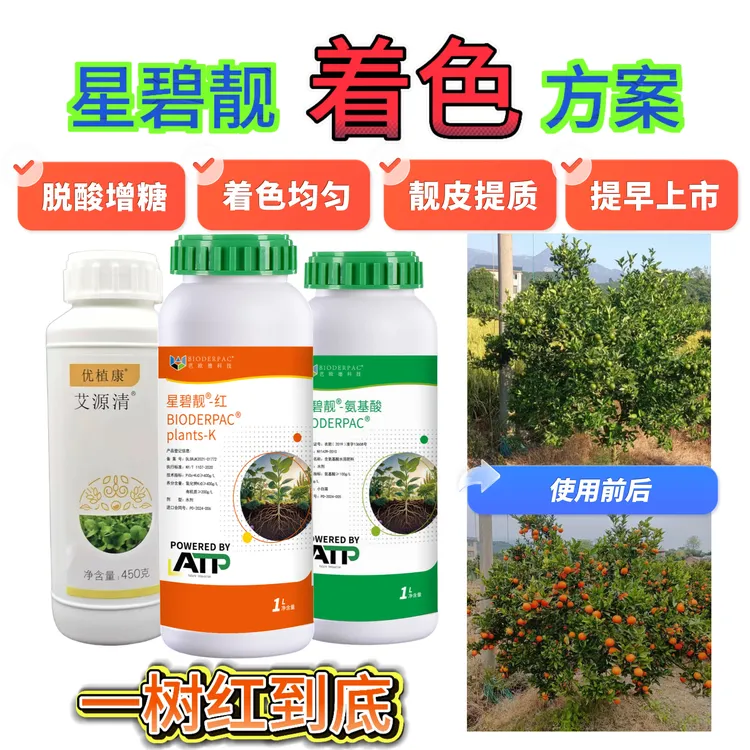 柑橘增甜着色套餐（第一枪）星碧靓氨基酸有机钾脱酸转色水溶肥肥料