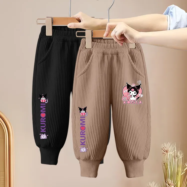儿童裤子2025春秋新款男女童灯芯绒休闲裤束脚裤中小童宝宝运动裤