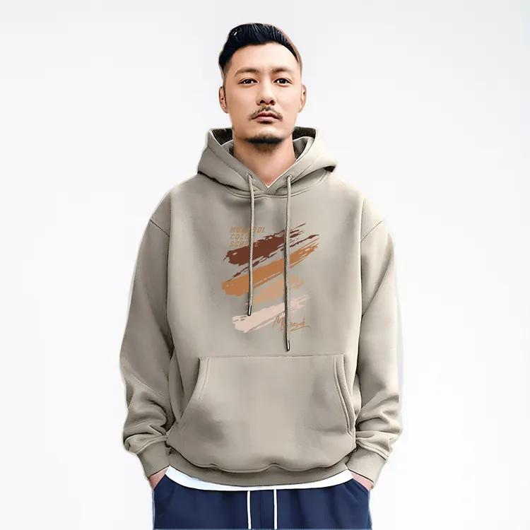 情侣冬季长袖连帽宽松秋冬秋冬卡其色男士卫衣上衣运动休闲百搭
