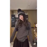 【TIAO~】厚款花花打底 时尚百搭甜美印花厚版韩系通勤风长袖