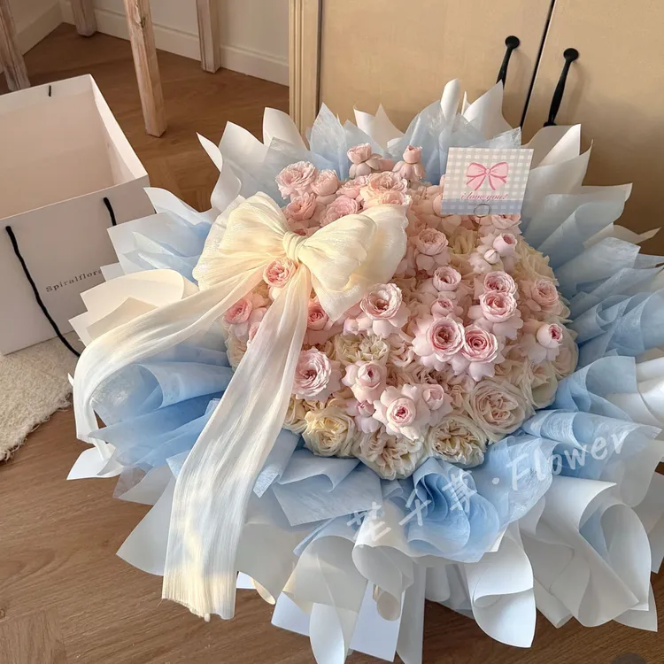 【七夕爆款】仙子之吻玫瑰花束鲜花同城速递送女友告白生日礼物七夕