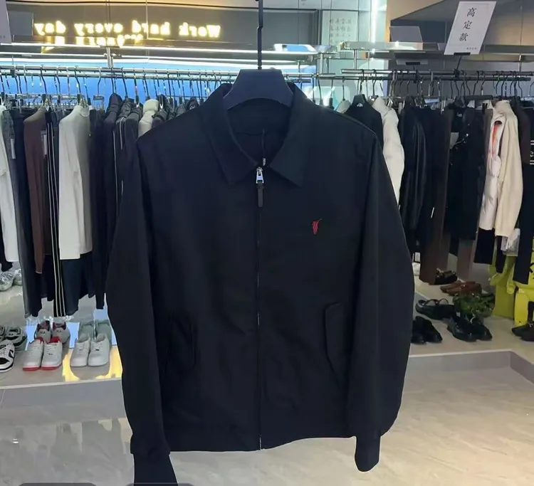  【断码特惠】秋冬经典男士翻领美式刺绣品质休闲行政夹克外套