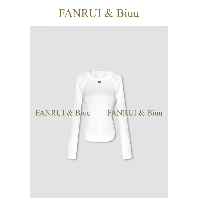 FANRUI/泛芮「贝贝biuu」设计感气质百搭修身显瘦打底上衣B18307