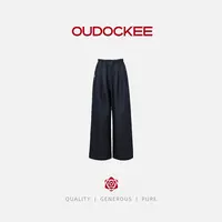 OUDOCKEE 鸥鸥【东京裤】牛仔蓝休闲裤垂感直筒 K2502X318T
