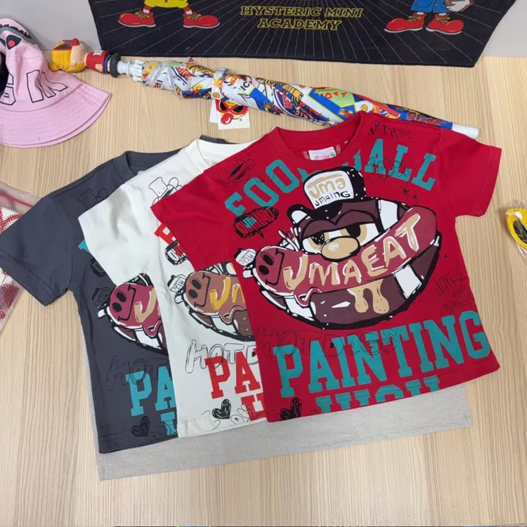 *9072【热狗75】时尚百搭休闲儿童短袖