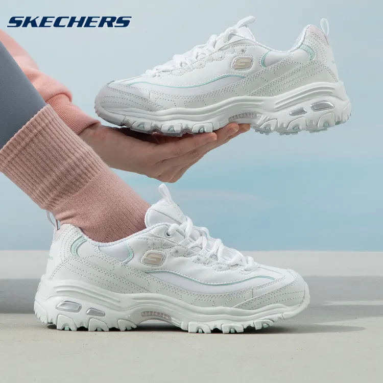 Skechers斯凯奇女鞋2025秋流光风厚底熊猫鞋时尚潮流休闲鞋运动鞋