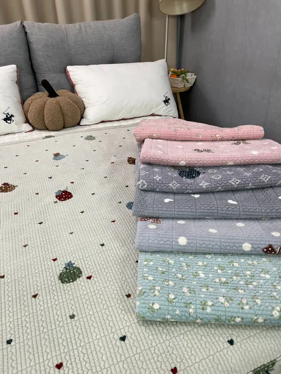 韩国2025新款一面绒一面棉小垫子